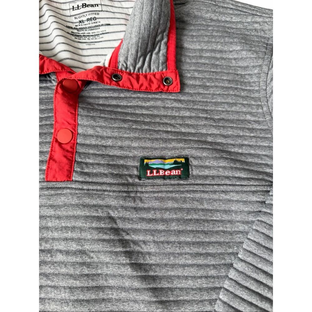Ll Bean Allright Pullover Slightly Fitted Gray Si… - image 8